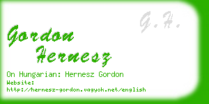 gordon hernesz business card